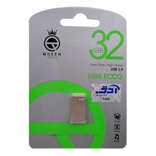 فلش مموری کویین تک مدل Mini Ecco ظرفیت 32 گیگابایت USB 2.0